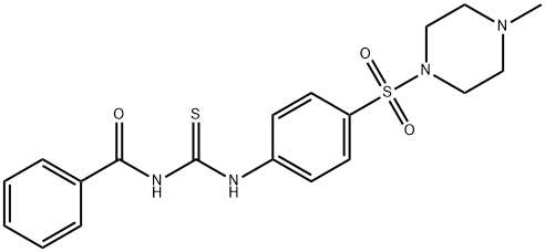 N-[[4-(4-methylpiperazin-1-yl)sulfonylphenyl]carbamothioyl]benzamide Struktur