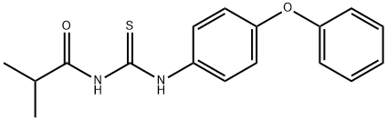 2-methyl-N-{[(4-phenoxyphenyl)amino]carbonothioyl}propanamide Struktur