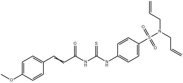 N-[({4-[(diallylamino)sulfonyl]phenyl}amino)carbonothioyl]-3-(4-methoxyphenyl)acrylamide Struktur