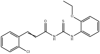 3-(2-chlorophenyl)-N-{[(2-ethoxyphenyl)amino]carbonothioyl}acrylamide Struktur