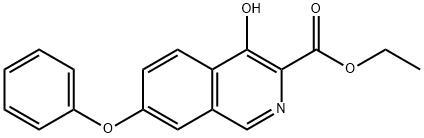 4-羥基-7-苯氧基異喹啉-3-甲酸乙酯, 808116-52-1, 結(jié)構(gòu)式