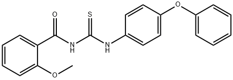 2-methoxy-N-{[(4-phenoxyphenyl)amino]carbonothioyl}benzamide Struktur