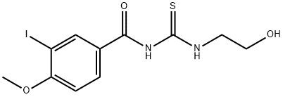 N-(2-hydroxyethylcarbamothioyl)-3-iodo-4-methoxybenzamide Struktur