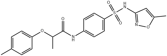 N-[4-[(5-methyl-1,2-oxazol-3-yl)sulfamoyl]phenyl]-2-(4-methylphenoxy)propanamide Struktur