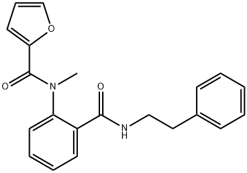 N-methyl-N-[2-(2-phenylethylcarbamoyl)phenyl]furan-2-carboxamide Struktur