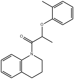 1-[2-(2-methylphenoxy)propanoyl]-1,2,3,4-tetrahydroquinoline Struktur