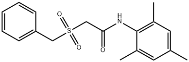 2-benzylsulfonyl-N-(2,4,6-trimethylphenyl)acetamide Struktur