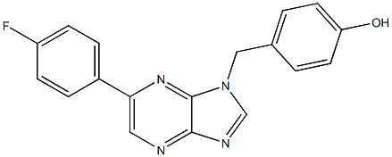 PHENOL, 4-[[6-(4-FLUOROPHENYL)-1H-IMIDAZO[4,5-B]PYRAZIN-1-YL]METHYL]- 結(jié)構(gòu)式