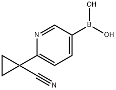 Boronic acid, [6-(1-cyanocyclopropyl)-3-pyridinyl]- Struktur