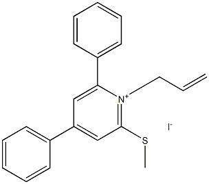 Pyridinium, 2-(methylthio)-4,6-diphenyl-1-(2-propenyl)-, iodide Struktur