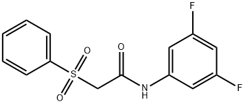 2-(benzenesulfonyl)-N-(3,5-difluorophenyl)acetamide Struktur