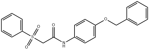 2-(benzenesulfonyl)-N-(4-phenylmethoxyphenyl)acetamide Struktur