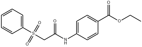 ethyl 4-[[2-(benzenesulfonyl)acetyl]amino]benzoate Struktur