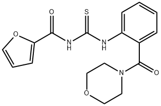 N-({[2-(4-morpholinylcarbonyl)phenyl]amino}carbonothioyl)-2-furamide Struktur