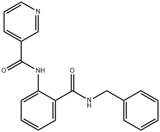 N-[2-(benzylcarbamoyl)phenyl]pyridine-3-carboxamide Struktur