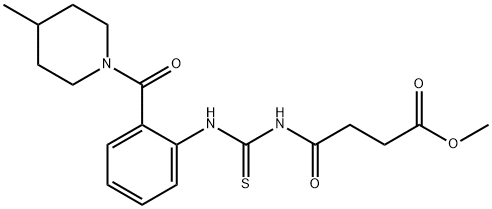 methyl 4-[[2-(4-methylpiperidine-1-carbonyl)phenyl]carbamothioylamino]-4-oxobutanoate Struktur