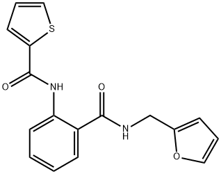 N-[2-(furan-2-ylmethylcarbamoyl)phenyl]thiophene-2-carboxamide Struktur