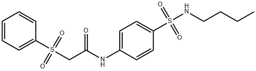 2-(benzenesulfonyl)-N-[4-(butylsulfamoyl)phenyl]acetamide Struktur