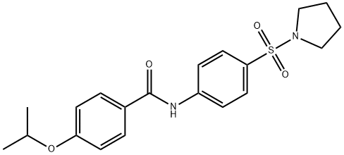 4-propan-2-yloxy-N-(4-pyrrolidin-1-ylsulfonylphenyl)benzamide Struktur