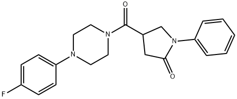 4-[4-(4-fluorophenyl)piperazine-1-carbonyl]-1-phenylpyrrolidin-2-one Struktur