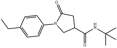 N-tert-butyl-1-(4-ethylphenyl)-5-oxopyrrolidine-3-carboxamide Struktur