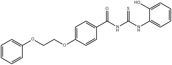 N-{[(2-hydroxyphenyl)amino]carbonothioyl}-4-(2-phenoxyethoxy)benzamide Struktur