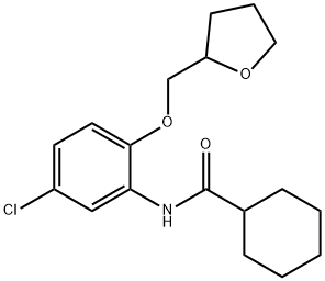 N-[5-chloro-2-(oxolan-2-ylmethoxy)phenyl]cyclohexanecarboxamide Struktur