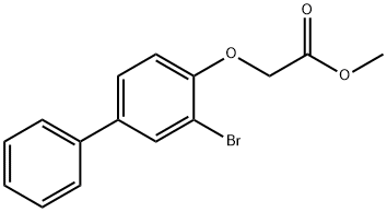 methyl [(3-bromo-4-biphenylyl)oxy]acetate Struktur