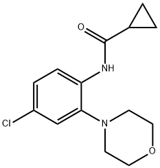 N-(4-chloro-2-morpholin-4-ylphenyl)cyclopropanecarboxamide Struktur