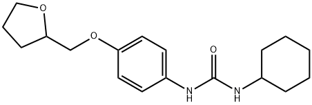 1-cyclohexyl-3-[4-(oxolan-2-ylmethoxy)phenyl]urea Struktur