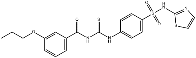 3-propoxy-N-[({4-[(1,3-thiazol-2-ylamino)sulfonyl]phenyl}amino)carbonothioyl]benzamide Struktur