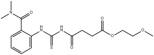 2-methoxyethyl 4-[[2-(dimethylcarbamoyl)phenyl]carbamothioylamino]-4-oxobutanoate Struktur