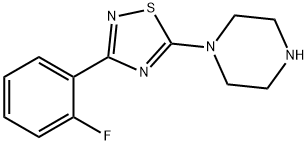 1-[3-(2-fluorophenyl)-1,2,4-thiadiazol-5-yl]piperazine Struktur