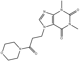 1,3-dimethyl-7-(3-morpholin-4-yl-3-oxopropyl)purine-2,6-dione Struktur