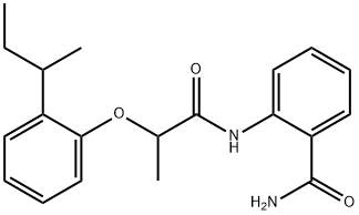 2-[2-(2-butan-2-ylphenoxy)propanoylamino]benzamide Struktur