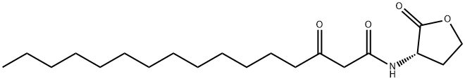 N-(3-Oxohexadecanoyl)-L-homoserine lactone Struktur