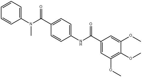 3,4,5-trimethoxy-N-[4-[methyl(phenyl)carbamoyl]phenyl]benzamide Struktur