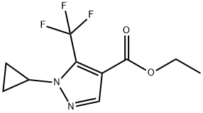 ETHYL 1-CYCLOPROPYL-5-(TRIFLUOROMETHYL)-1H-PYRAZOLE-4-CARBOXYLATE Struktur