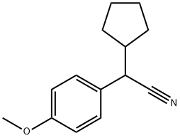 2-cyclopentyl-2-(4-methoxyphenyl)acetonitrile Struktur