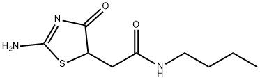 N-butyl-2-(2-imino-4-oxothiazolidin-5-yl)acetamide Struktur