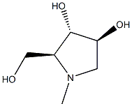 3,4-Pyrrolidinediol,2-(hydroxymethyl)-1-methyl-, (2S,3S,4S)- Struktur