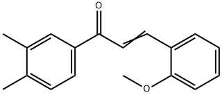 (2E)-1-(3,4-dimethylphenyl)-3-(2-methoxyphenyl)prop-2-en-1-one Struktur