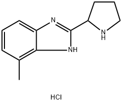 4-methyl-2-(2-pyrrolidinyl)-1H-benzimidazole hydrochloride Struktur