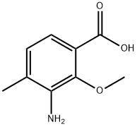 3-Amino-2-methoxy-4-methyl-benzoic acid Struktur