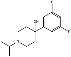 4-(3,5-DIFLUOROPHENYL)-1-ISOPROPYLPIPERIDIN-4-OL Struktur