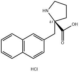 (R)-alpha-(2-naphthalenylmethyl)-proline-HCl Struktur