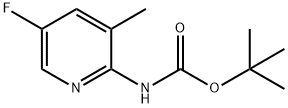 tert-Butyl (5-fluoro-3-methylpyridin-2-yl)carbamate Struktur