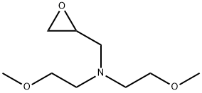 bis(2-methoxyethyl)[(oxiran-2-yl)methyl]amine Struktur