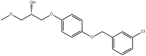 2-Propanol, 1-[4-[(3-chlorophenyl)methoxy]phenoxy]-3-methoxy-, (S)- Struktur