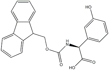 (S)-a-(Fmoc-amino)-3-hydroxy-benzeneacetic acid Struktur